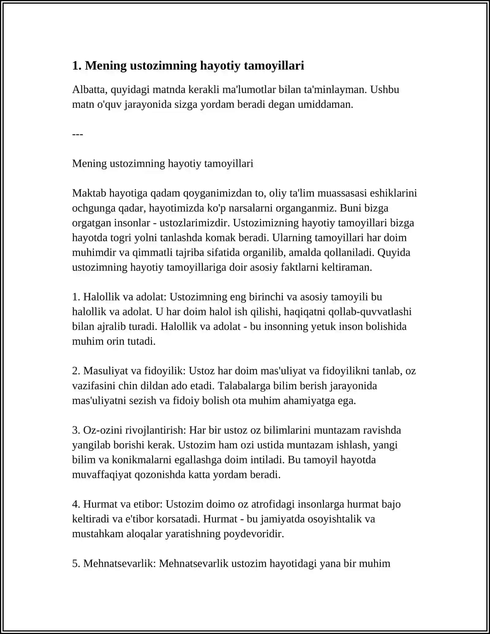 MENING USTOZIM 3