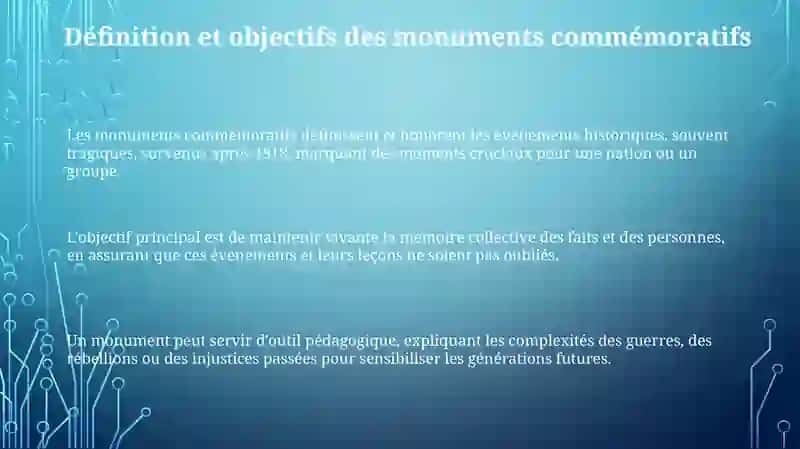 Événements historiques et monuments commémoratifs 3