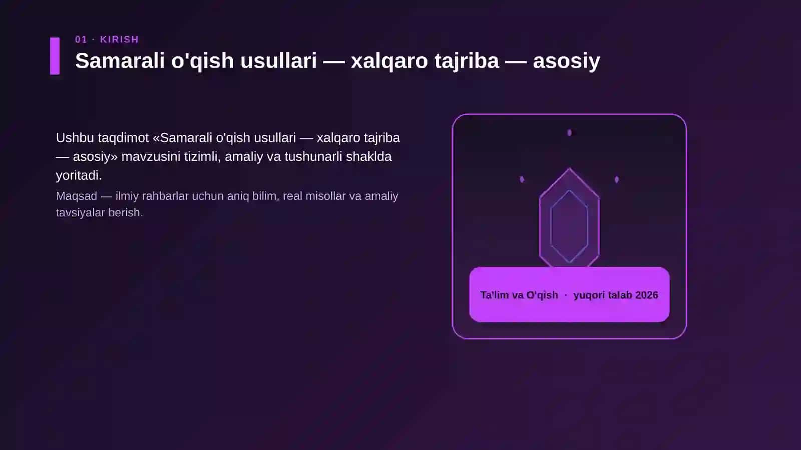 Samarali o'qish usullari — xalqaro tajriba — asosiy 3