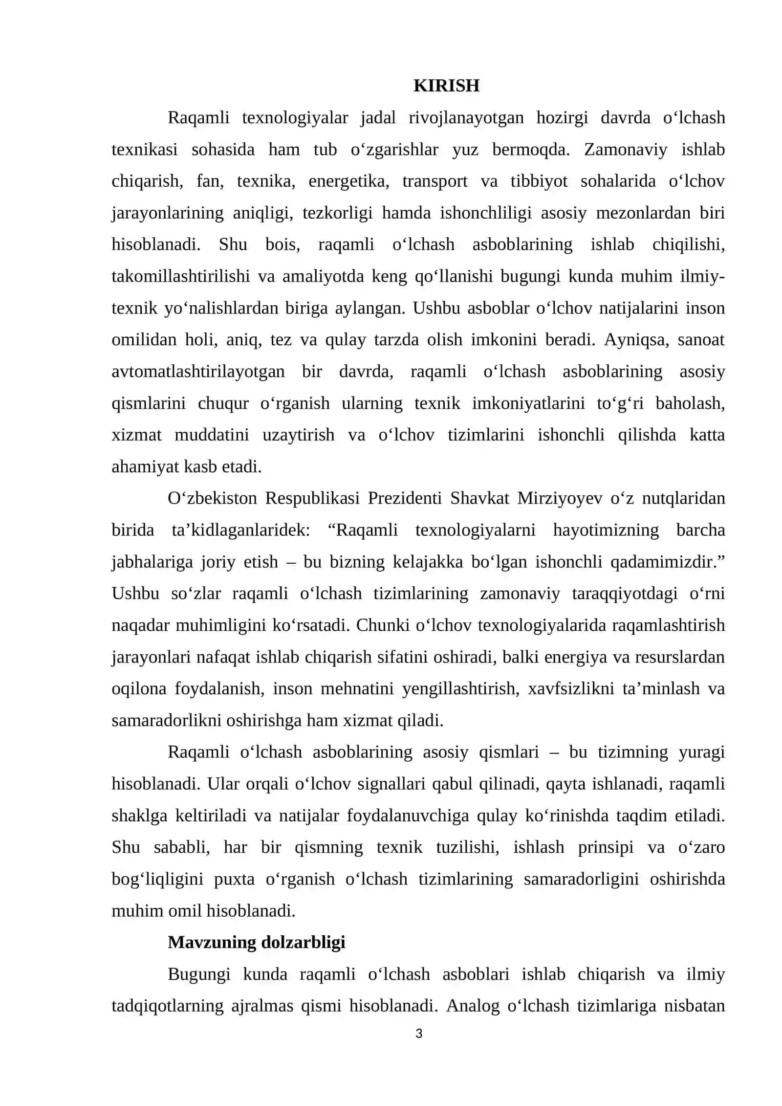 Raqamli o’lchash asboblarining asosiy qismlari 3