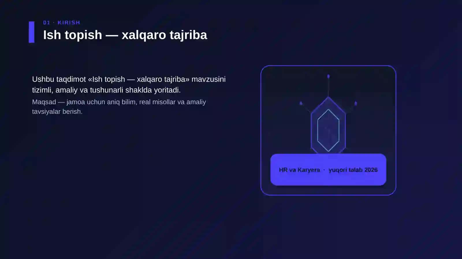 Ish topish — xalqaro tajriba 3