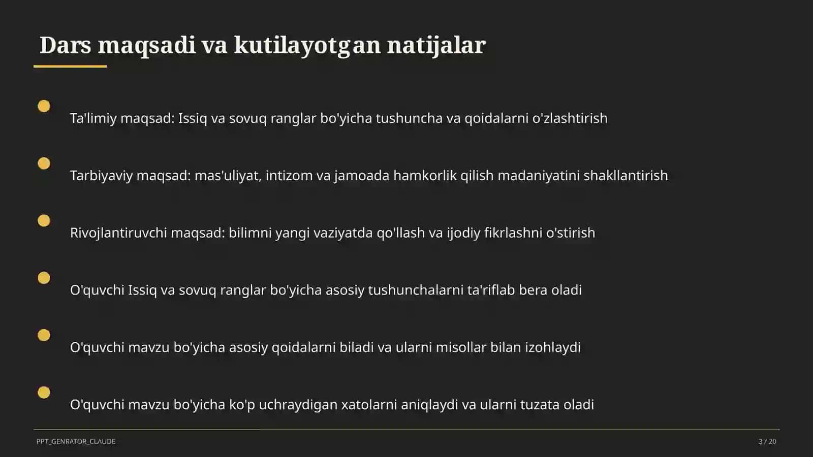Issiq va sovuq ranglar (2-sinf) 3