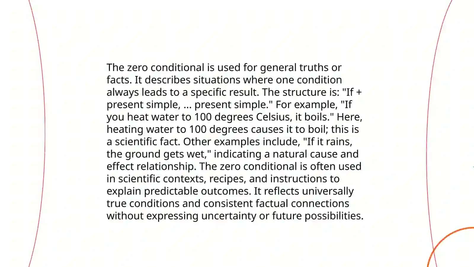 Zero conditional 3
