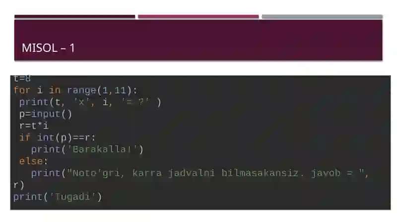 PYTHON. 11-dars 3