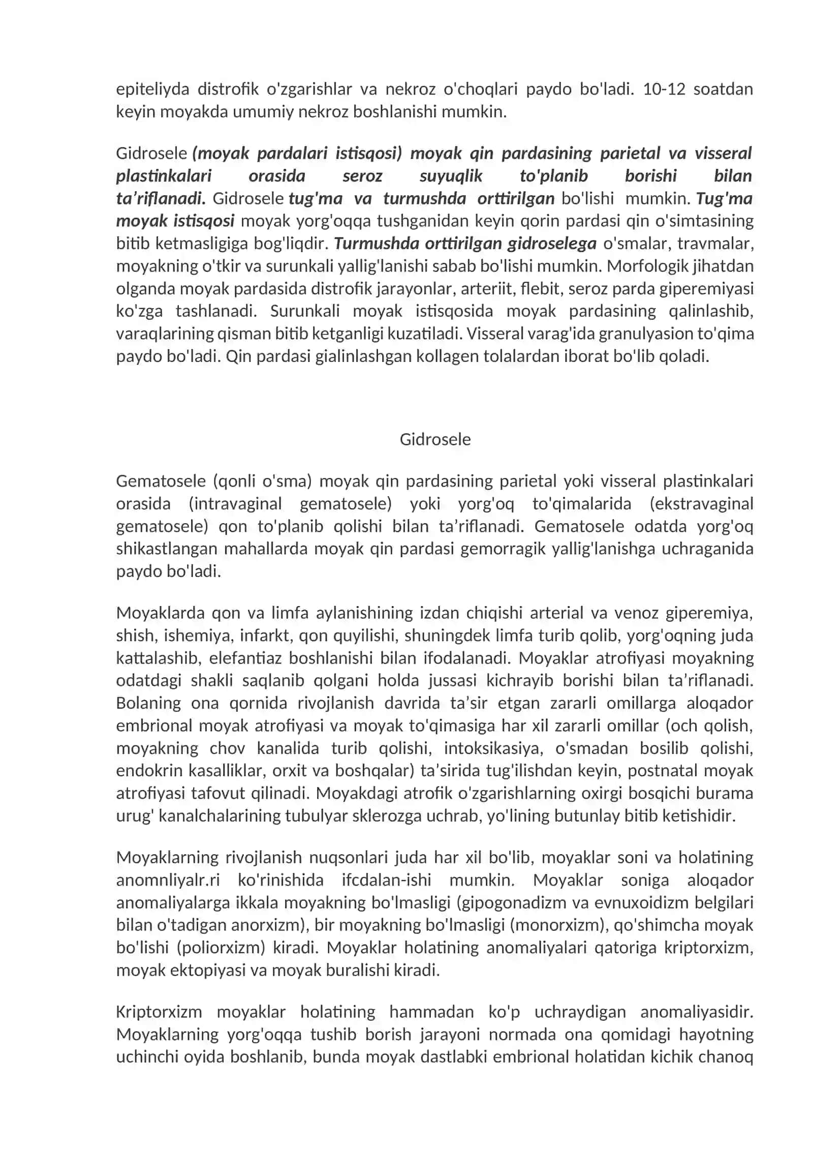 Siydik-tanosil tizimining va erkaklar jinsiy organlarining kasalliklari 3