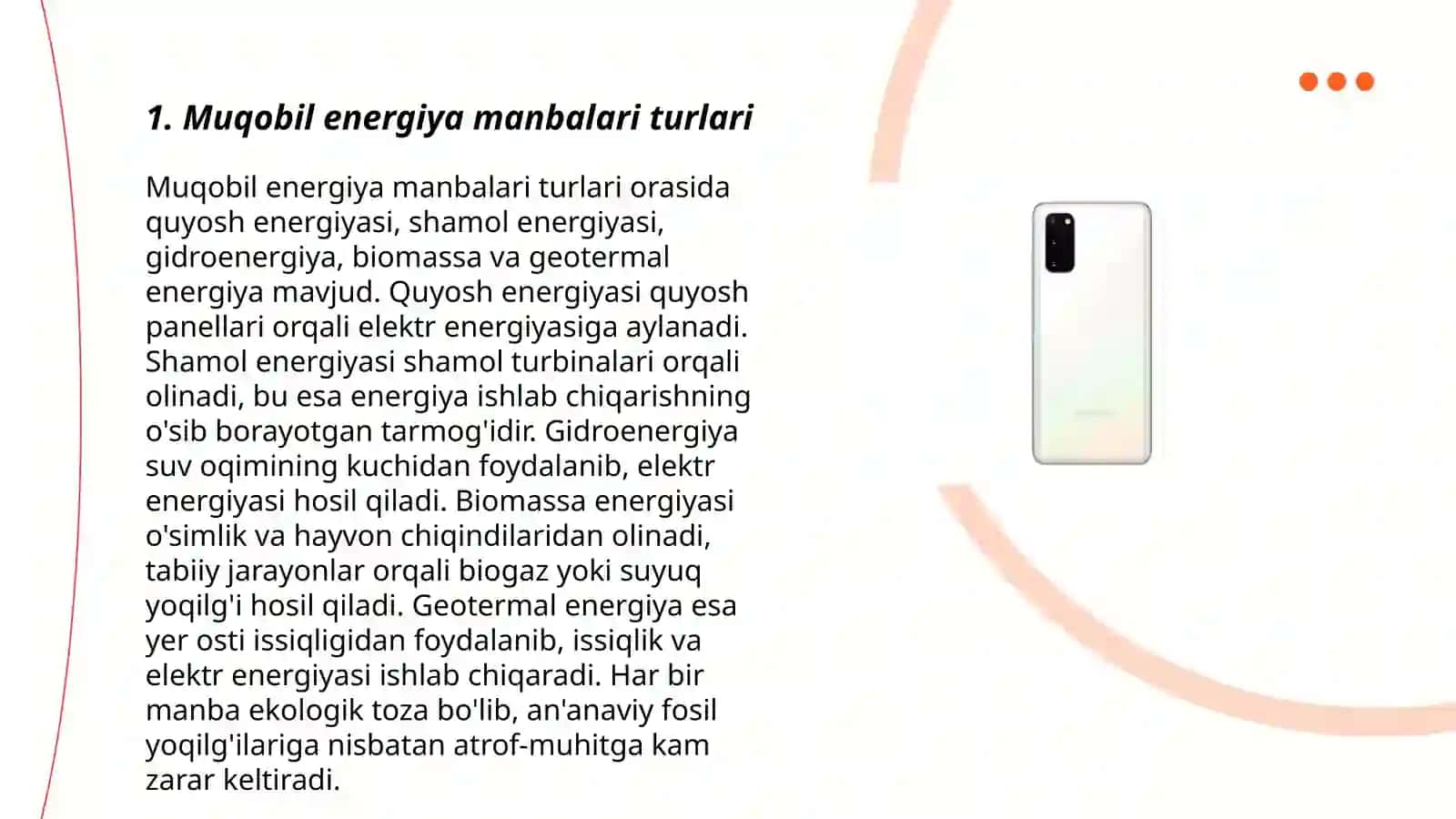 Muqobil energiya manbalari turlari 3