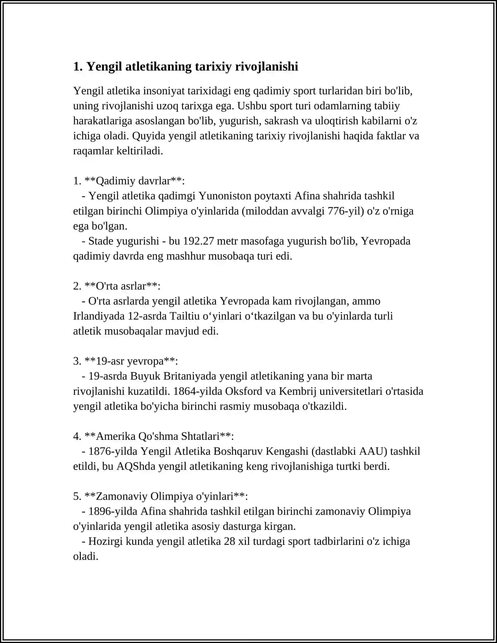 YENGIL ATLETIKA SPORT TURI TUZILISHI VA RIVOJLANISH BOSQICHLARI 3
