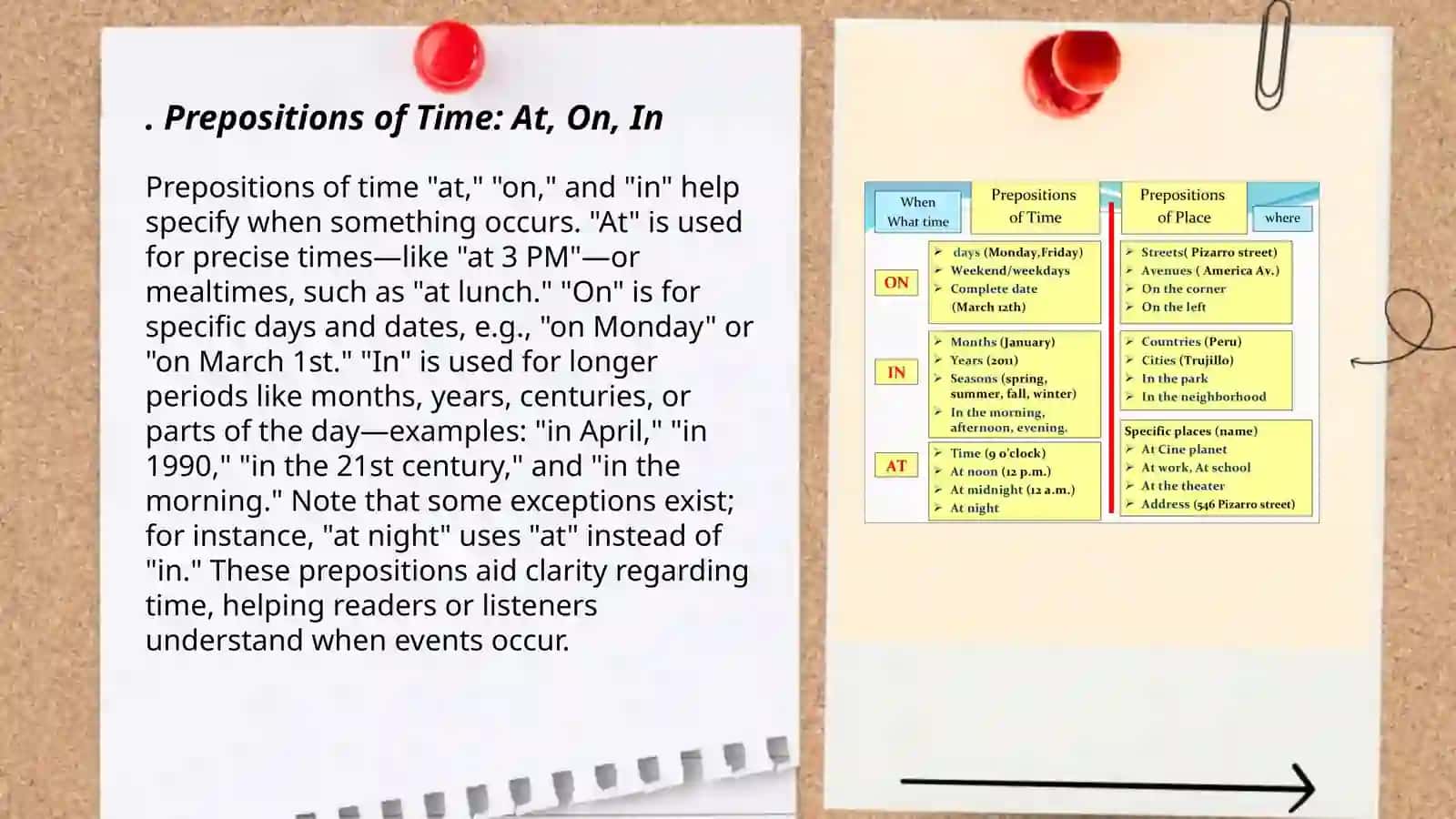 Prepositions and Time Expressions 3