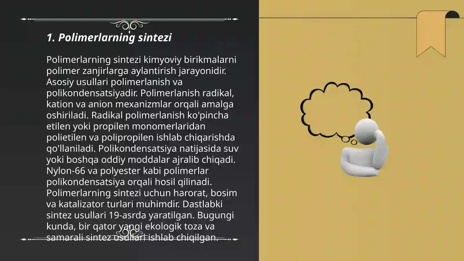 Polimerlarning sintezi 3