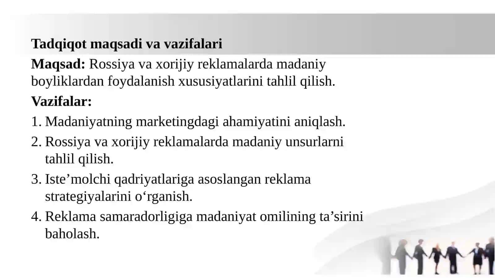 Rossiya va xorijiy korxonalarning reklama murojaatlarida madaniy boyliklarni marketing tadqiqotlari 3