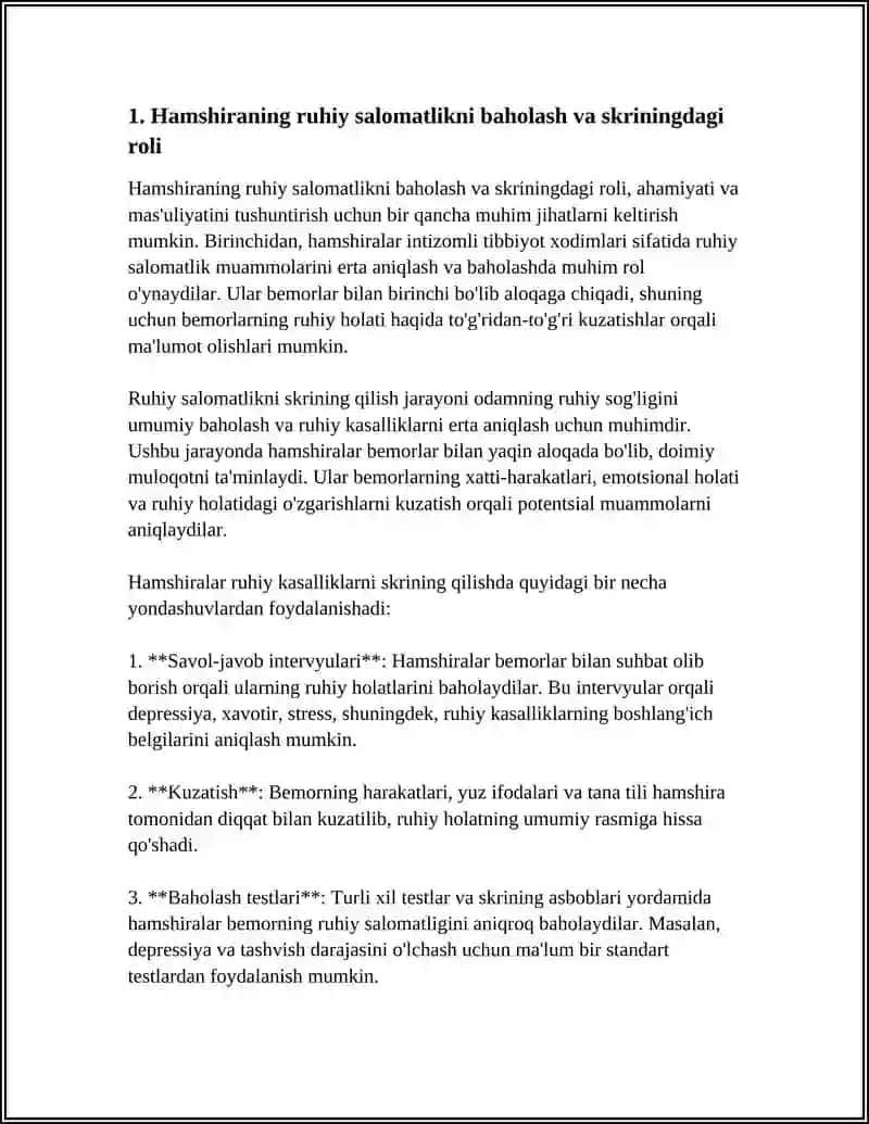 RUHIY SALOMATLIKNI HIMOYA QILISHDA HAMSHIRANING OʻRNI 3