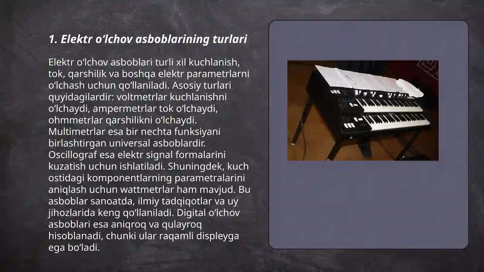 Elektromexanik elektr oʻlchov asboplari 3