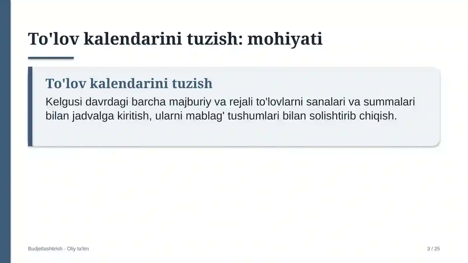 developerlik kompaniyalarida to'lov kalendarini tuzish 1000 3