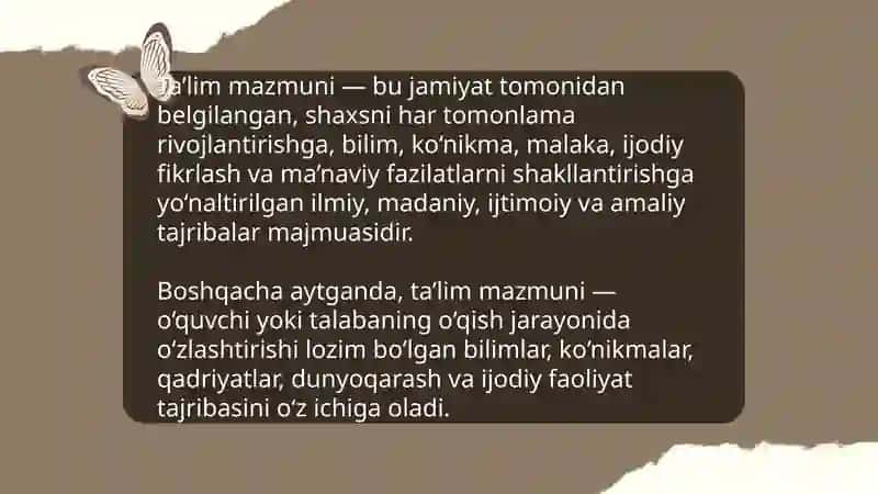 Ta'lim mazmuni 3