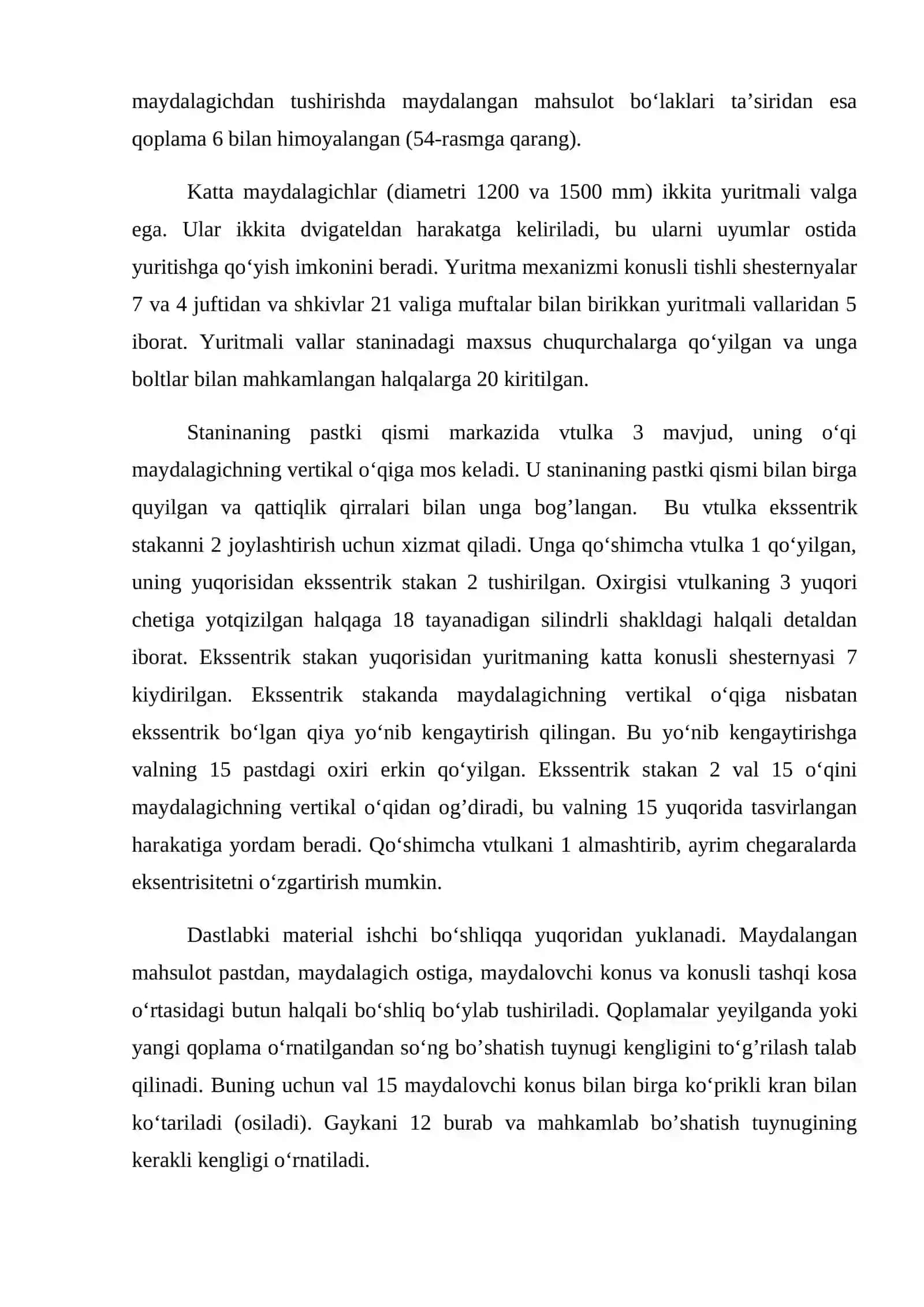 YIRIK MAYDALOVCHI KONUSLI MAYDALAGICHLARNING TEXNOLOGIK TAVSIFLARI 3