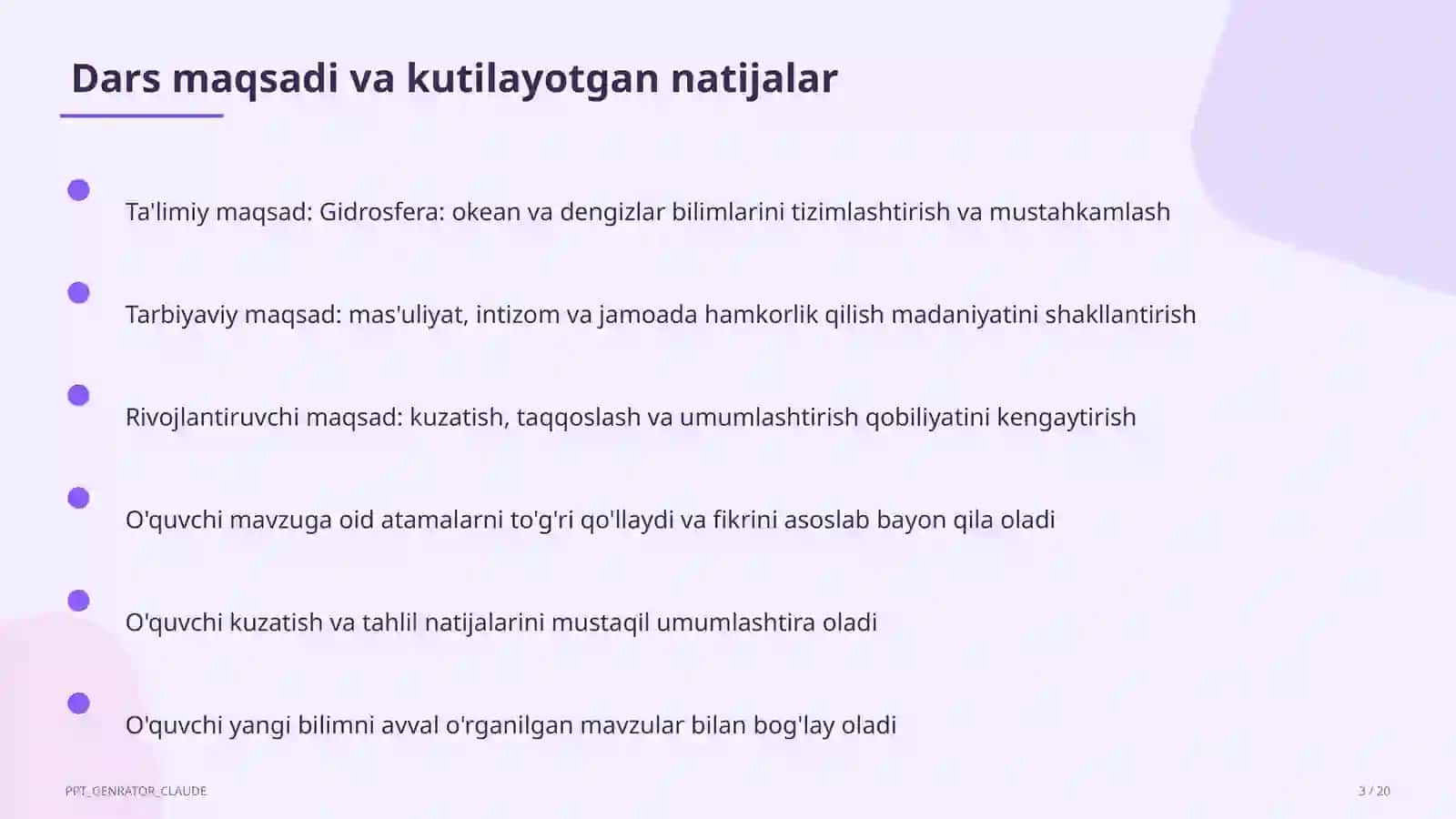 Gidrosfera: okean va dengizlar (6-sinf) 3