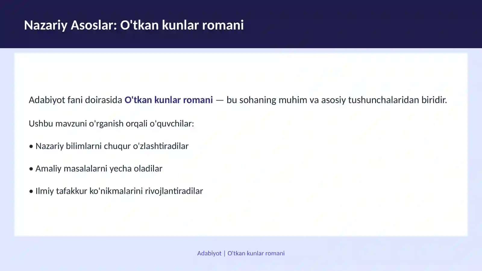 Cho'lpon romanlari 3