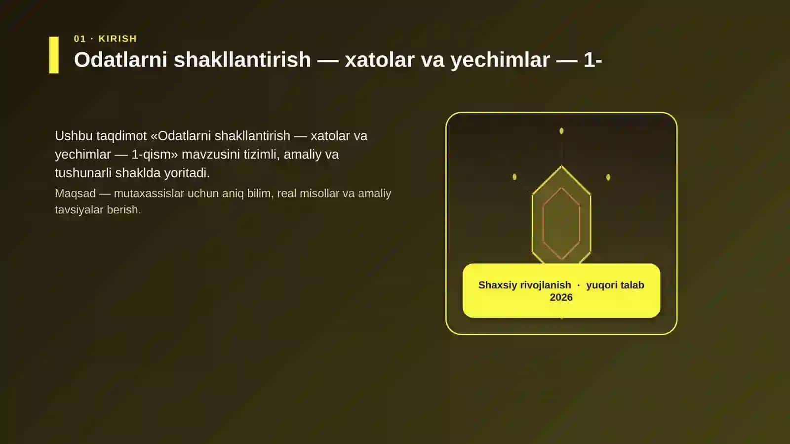 Odatlarni shakllantirish — xatolar va yechimlar — 1-qism 3