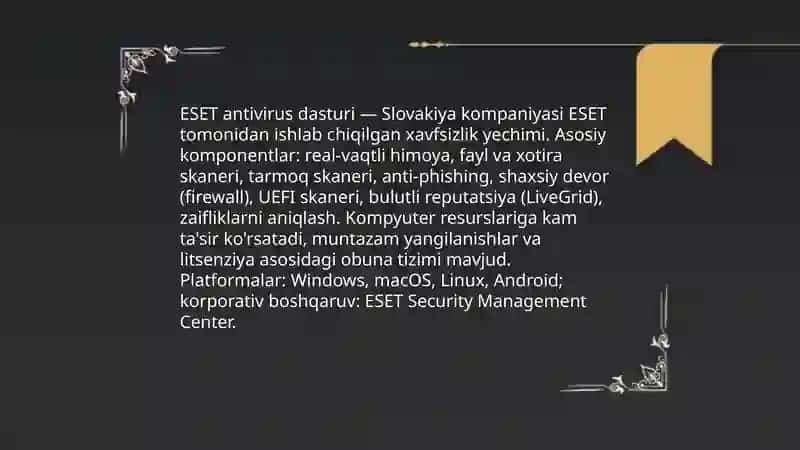 ESET antivirus dasturi 3