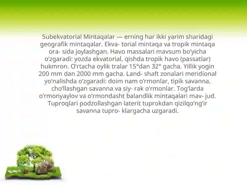 Subekvatorial mintaqalar 3