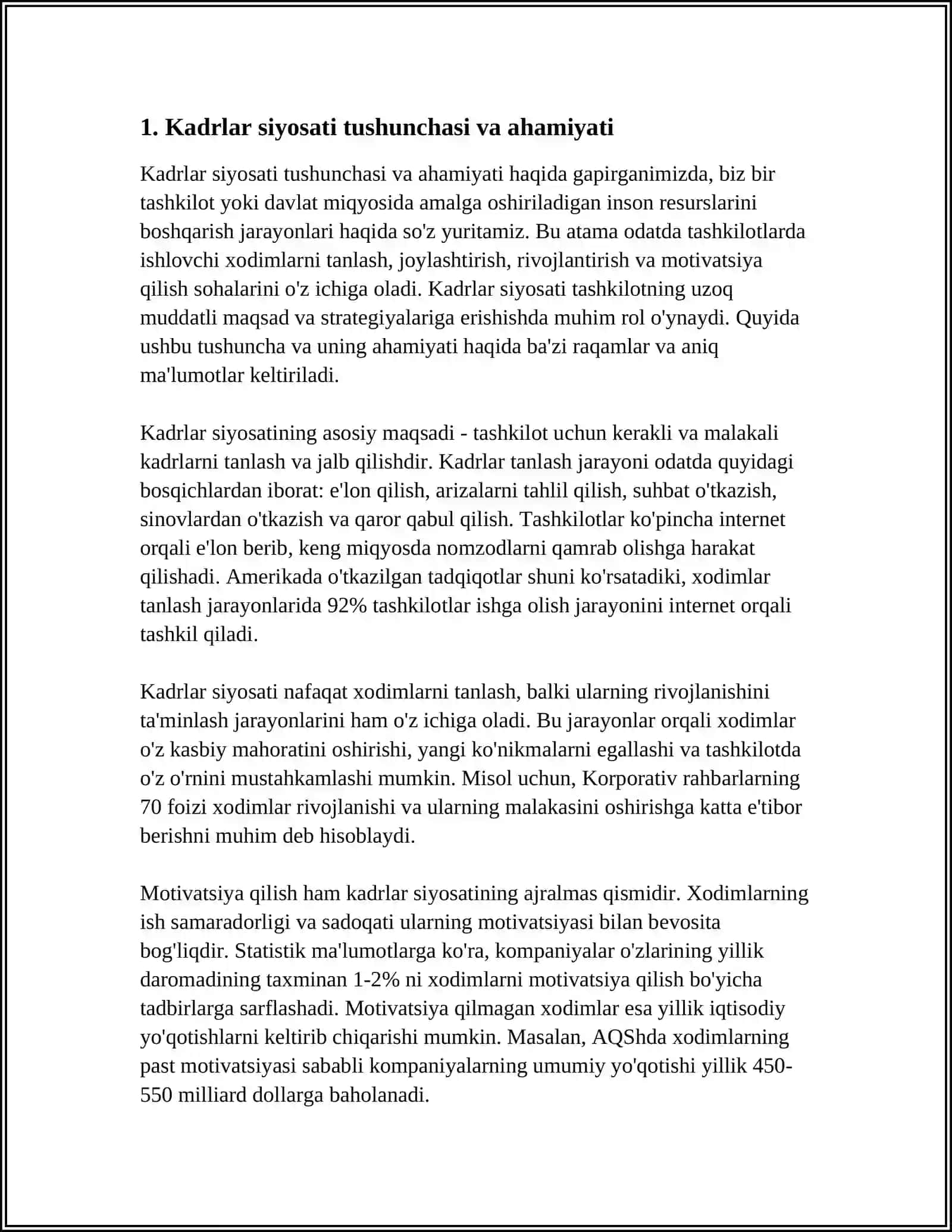 KORXONA VA TASHKILOTLARDA KADRLAR SIYOSATI 3