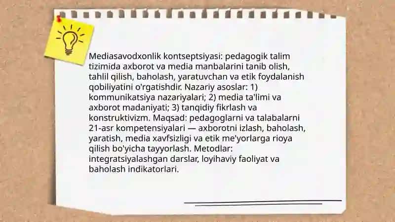 Pedagogik talim tizimida mediasavodxonlik va axborot madaniyati 3