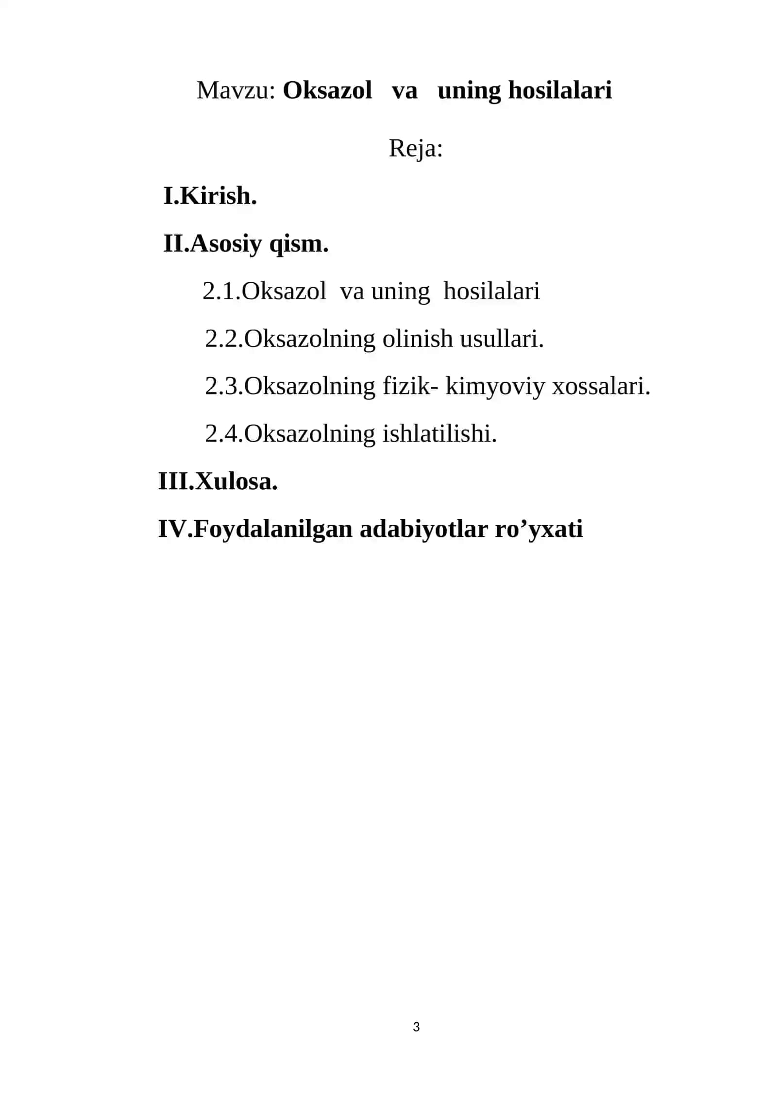 Oksazol va uning hosilalari 3