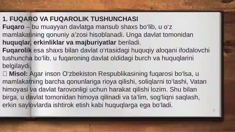 Fuqarolik Tarbiyasi 3