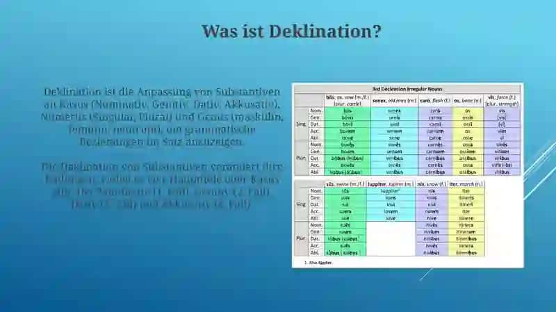 Deklination der Substantive 3