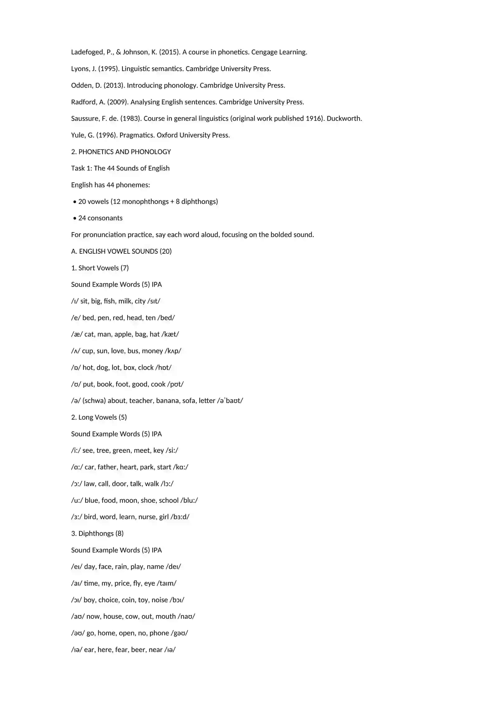 INDEPENDENT WORK LINGUISTICS 3