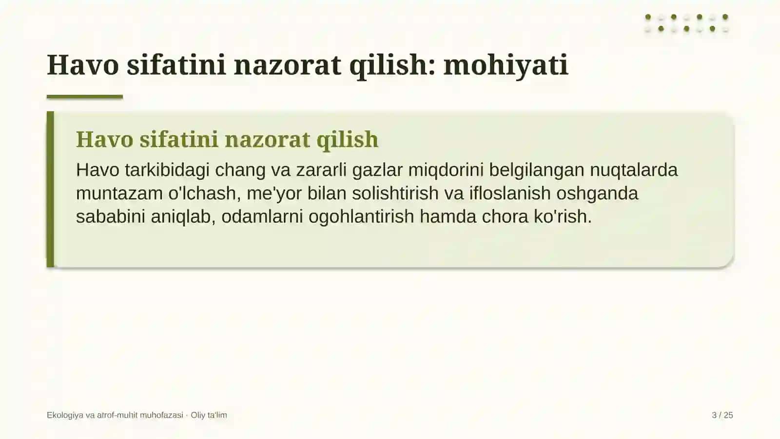 Bog'dorchilikda havo sifatini nazorat qilish 3