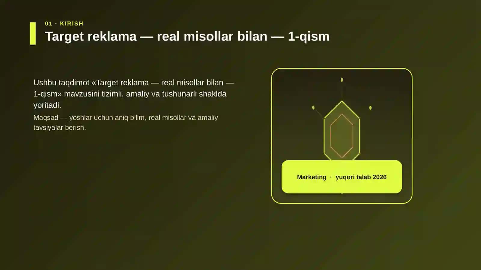 Target reklama — real misollar bilan — 1-qism 3