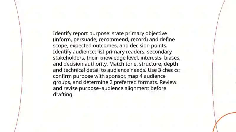 Preparing reports 3