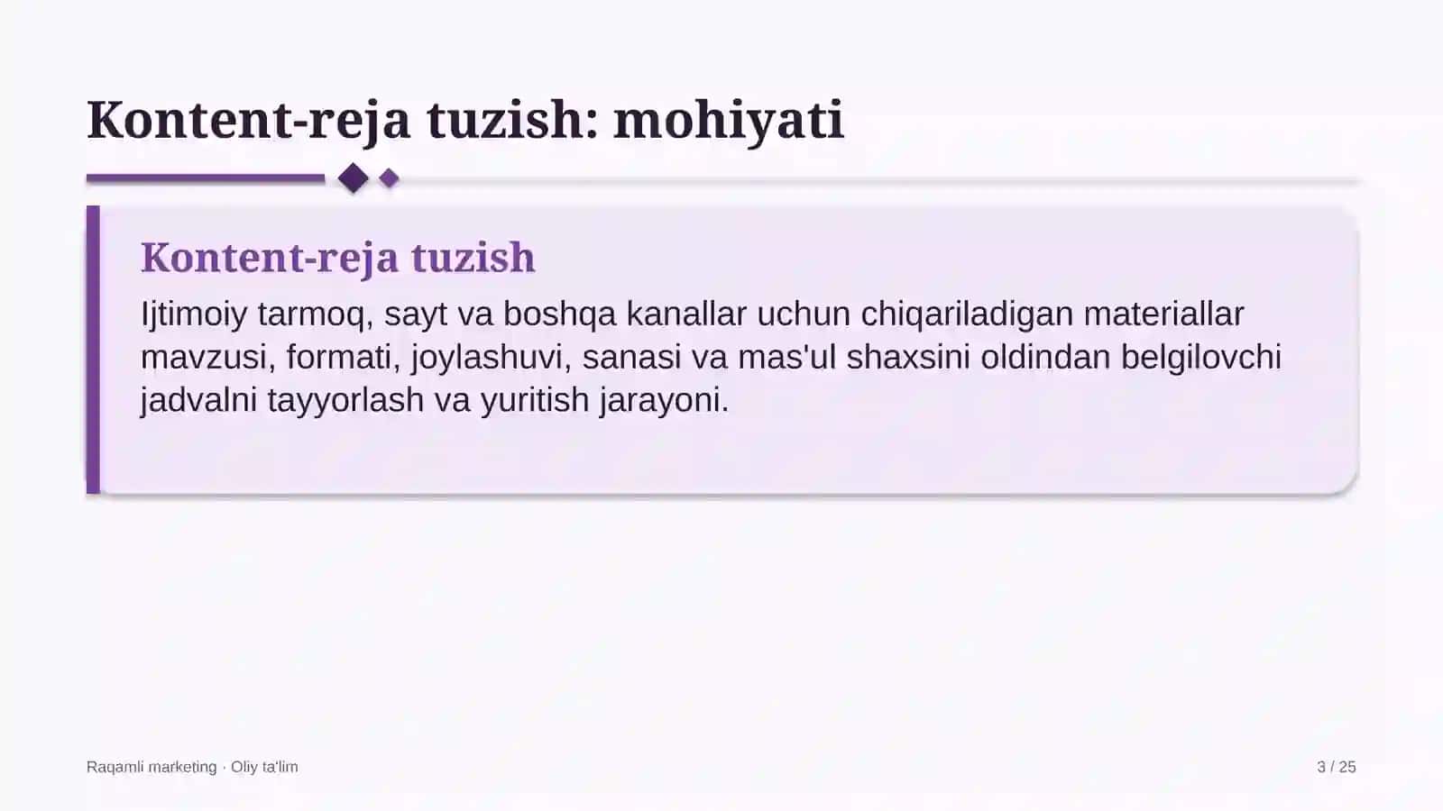 Dori vositalari ulgurji savdosida kontent-reja tuzish 3