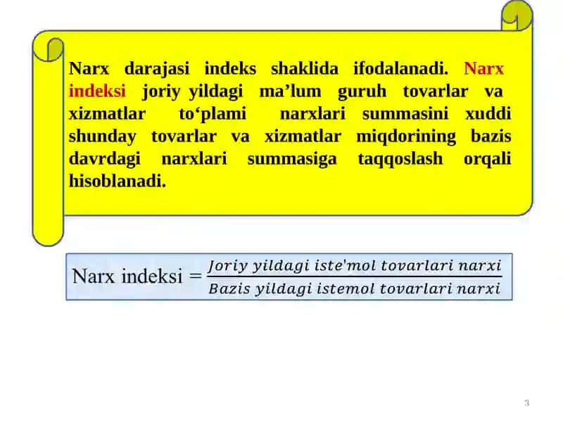 YaIM narxindeksi 3