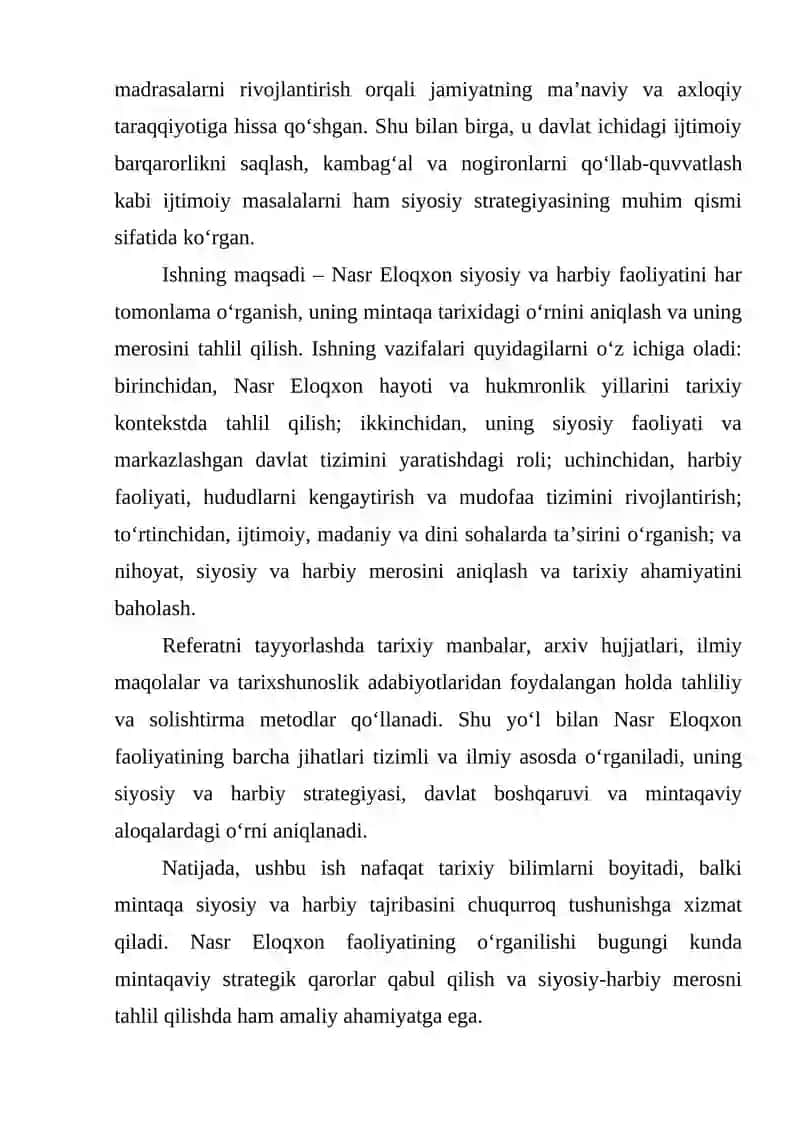 Nasr Eloqxon siyosiy va harbiy faoliyatini 3