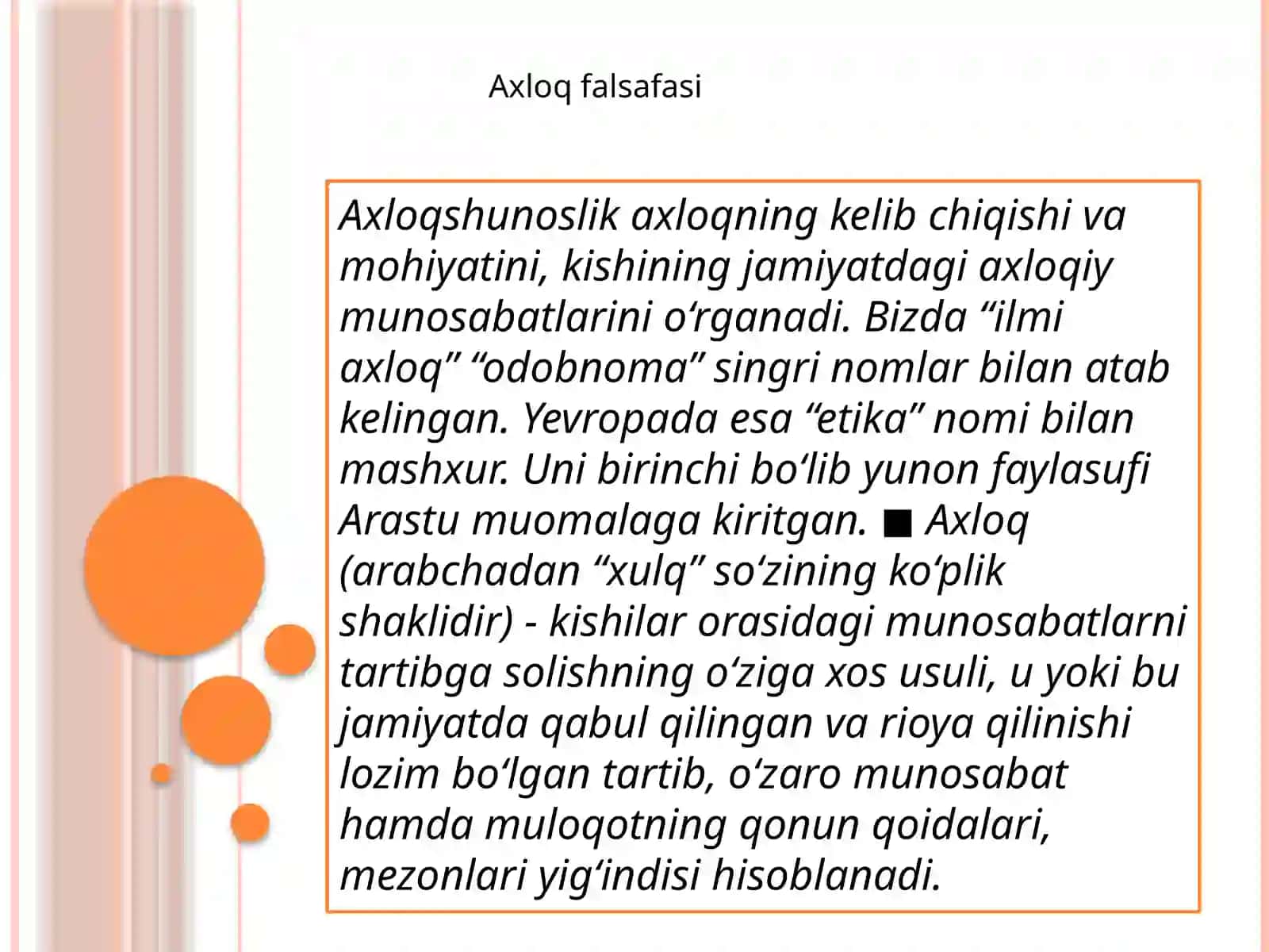AXLOQ FALSAFASI 3