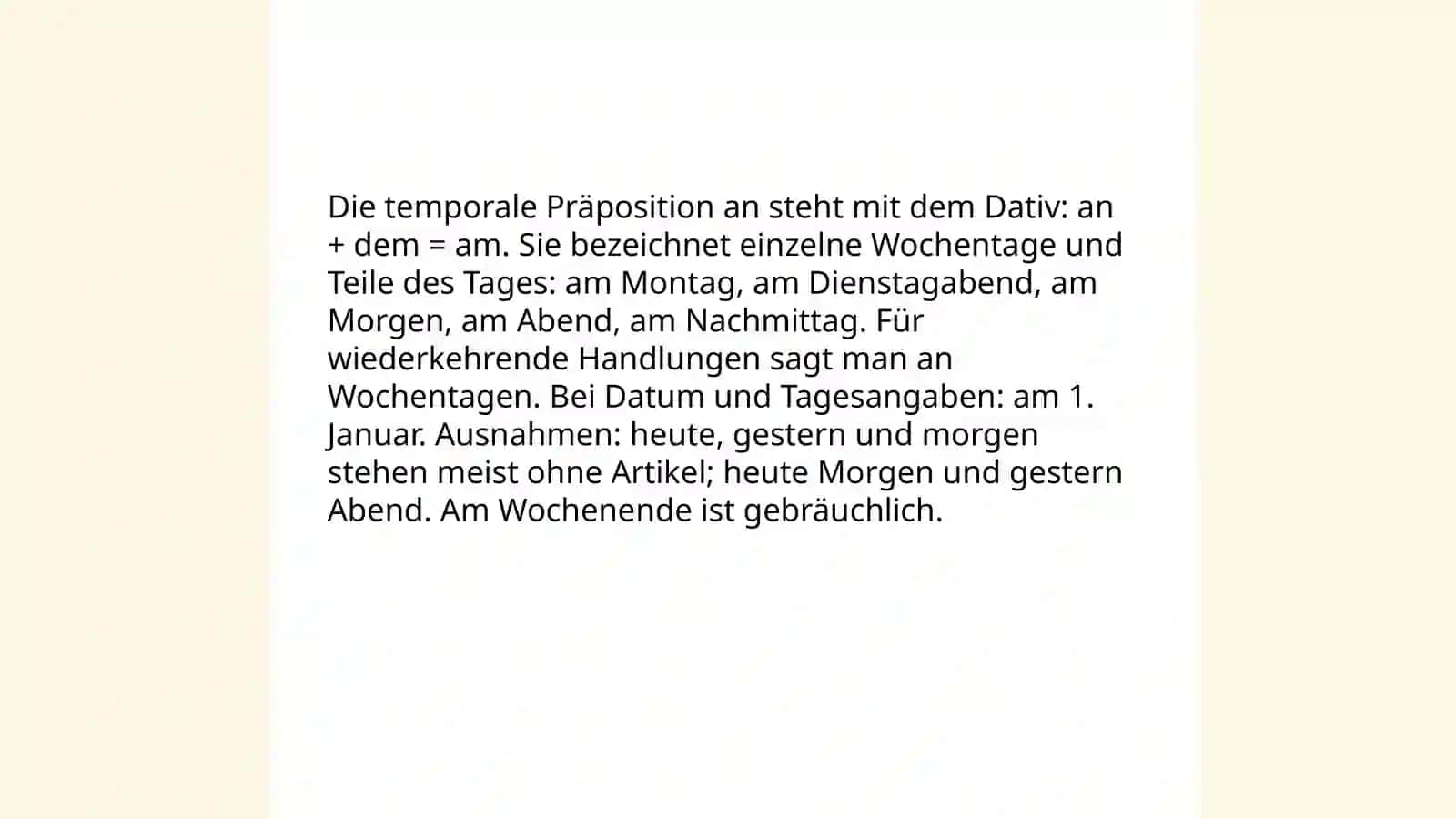 Temporale Präpositionen 3