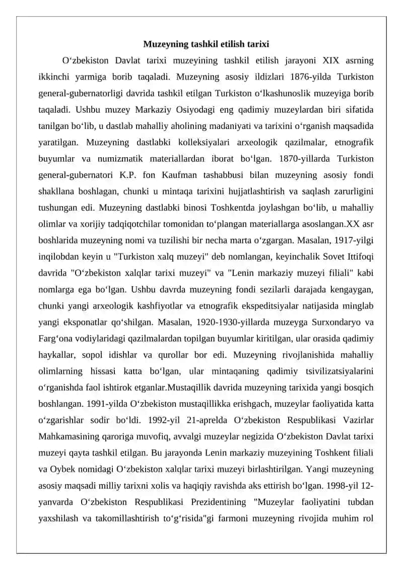 O‘zbekiston Davlat tarixi muzeyi 3