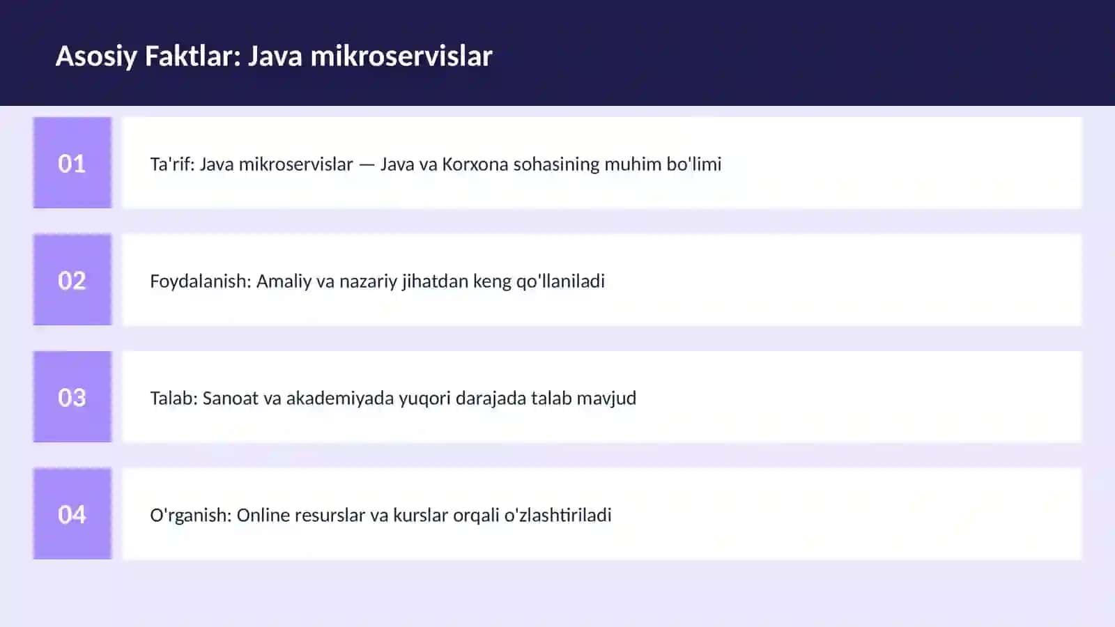 DASTURLASH | JAVA VA KORXONA 3
