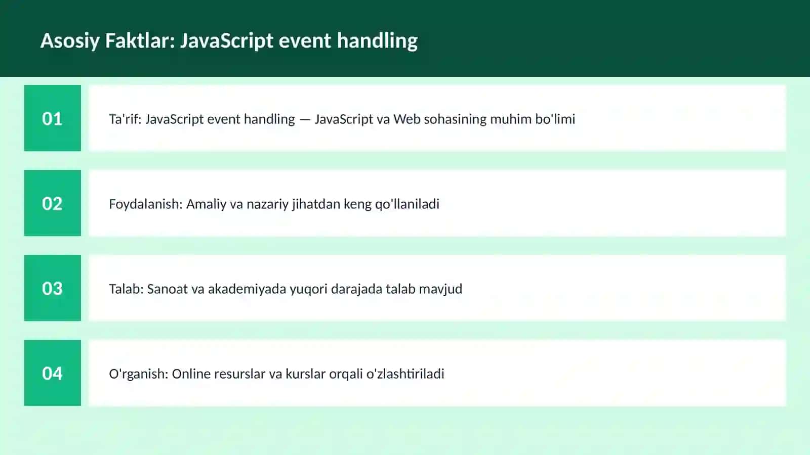DASTURLASH | JAVASCRIPT VA WEB 3
