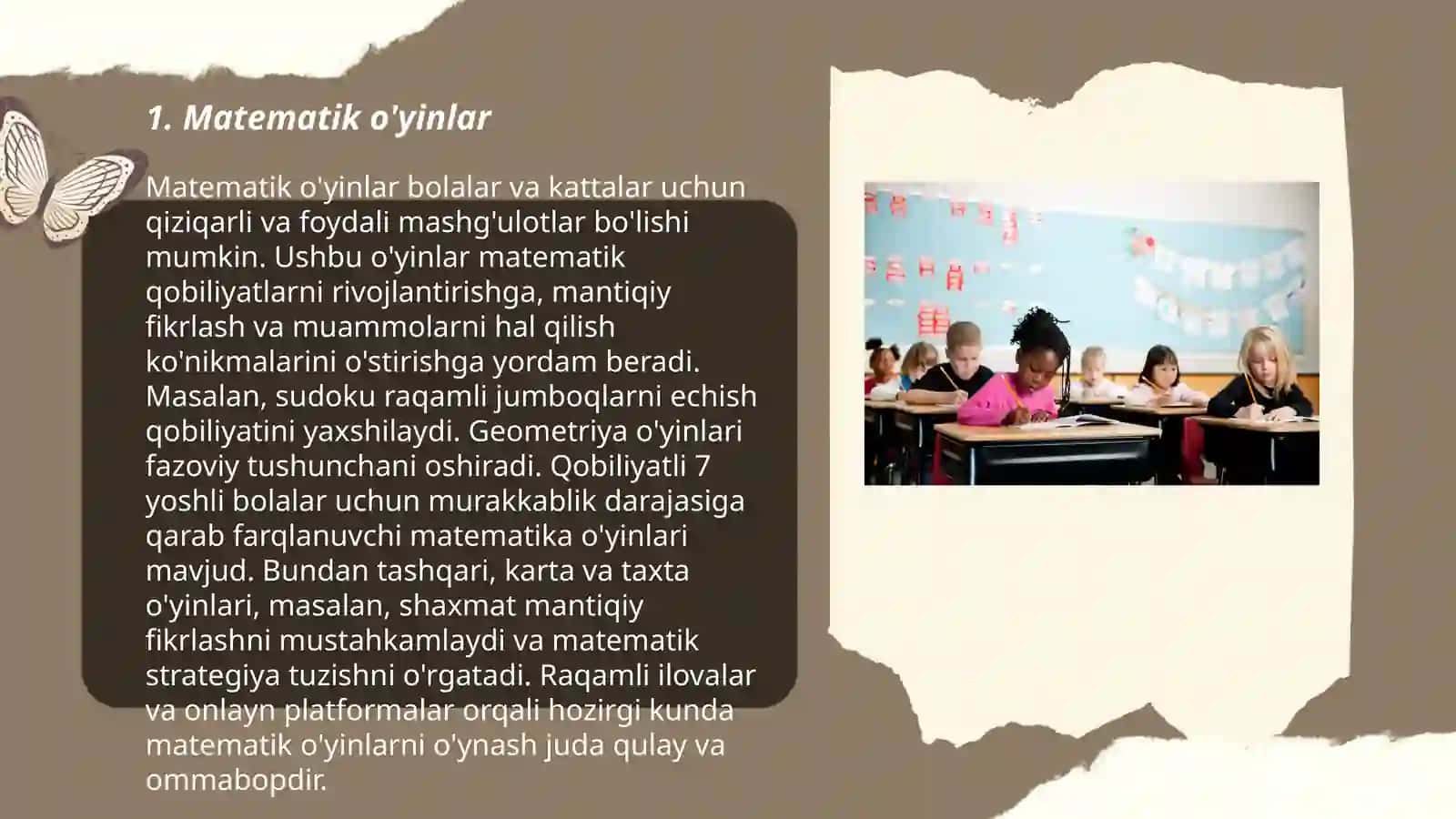 Matematik o'yinlar 3