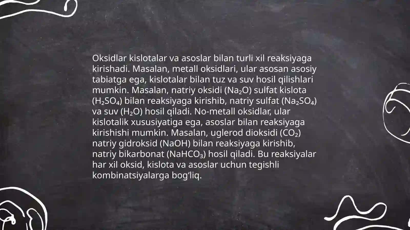 Oksidlar, kislotalar va tuzlar 3