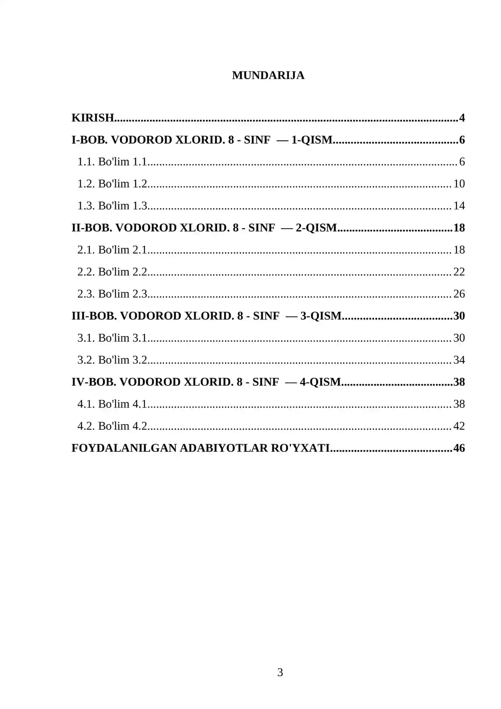 VODOROD XLORID. 8 - SINF 3