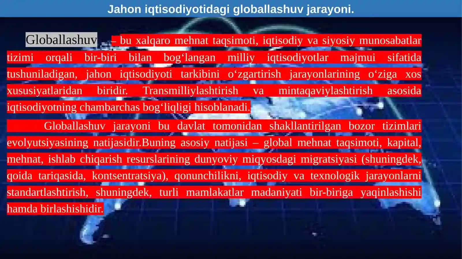 Globallashuv va bozor munosabatlari sharoitida mehnat munosabatlari, mehnat resurslari, ularning tarkibi va tavsifi 3