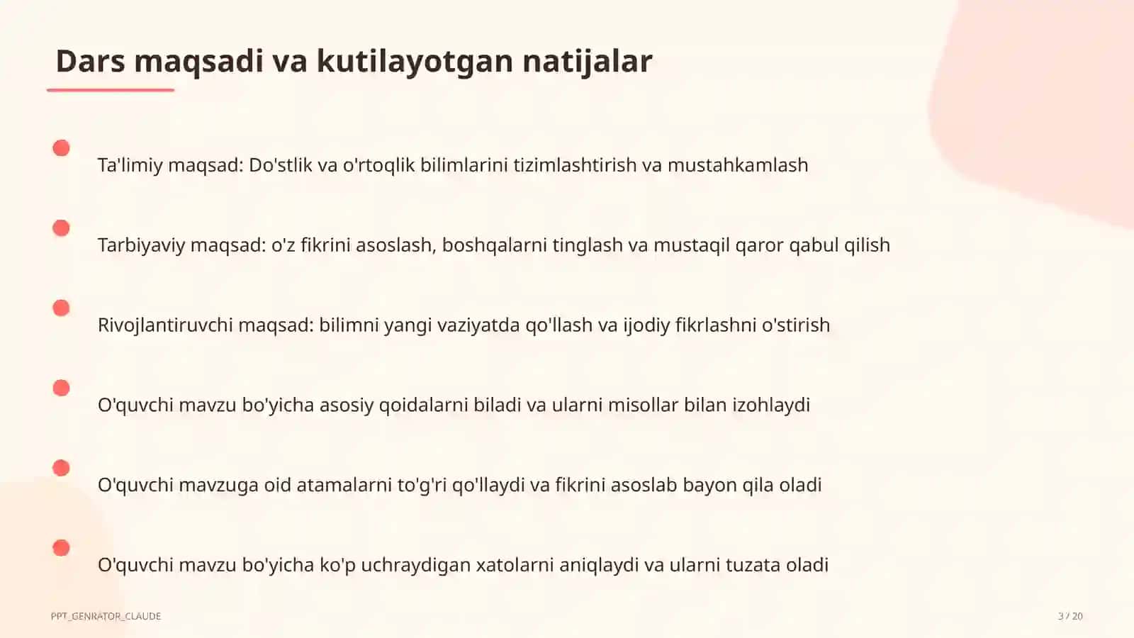 Do'stlik va o'rtoqlik (2-sinf) 3