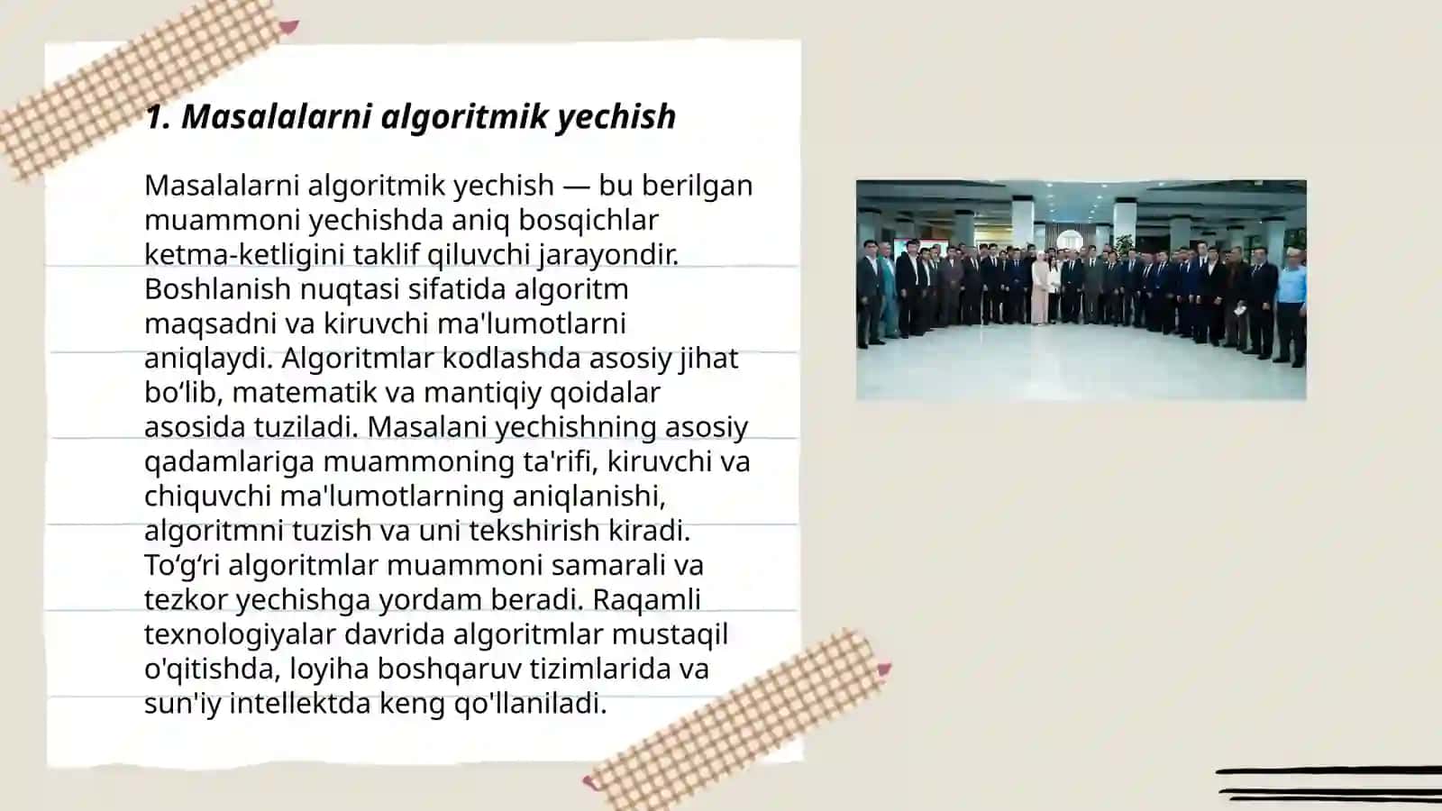 Masalalarni algoritmik yechish 3