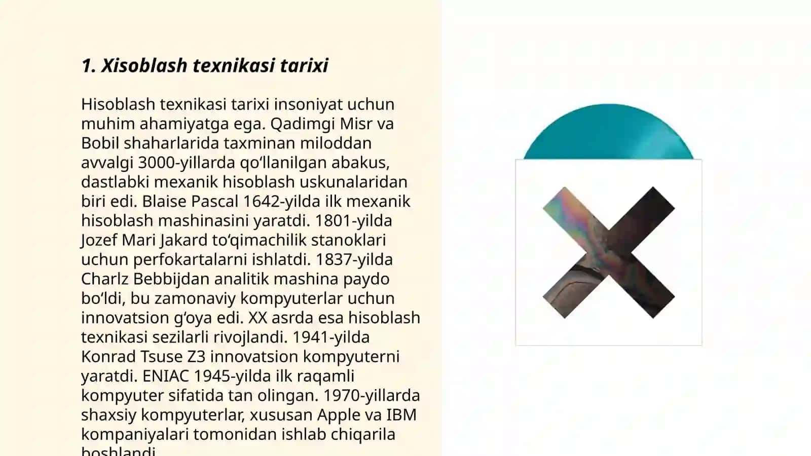 Xisoblash texnikasi tarixi 3