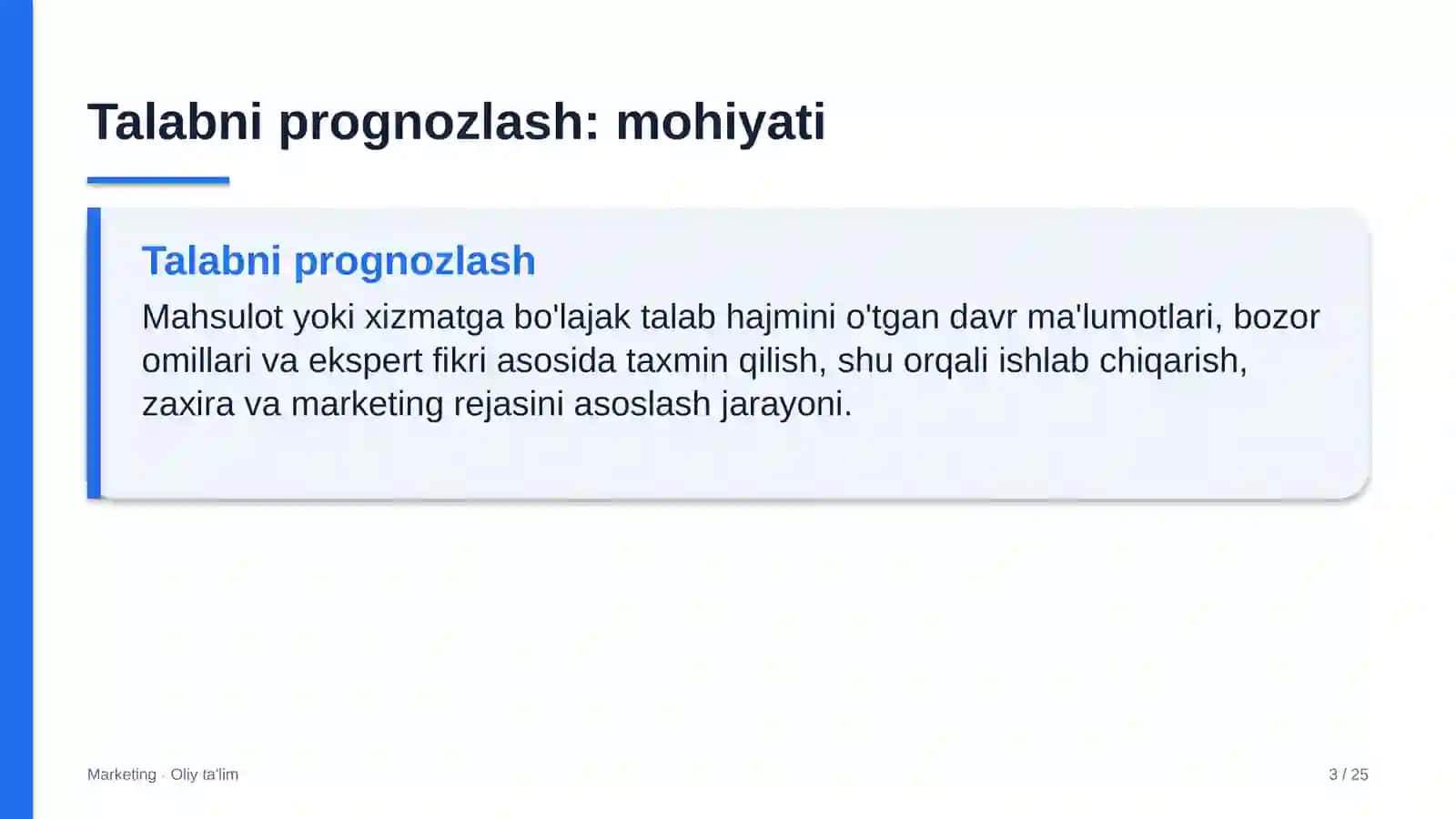Sayyohlik agentliklarida talabni prognozlash 3