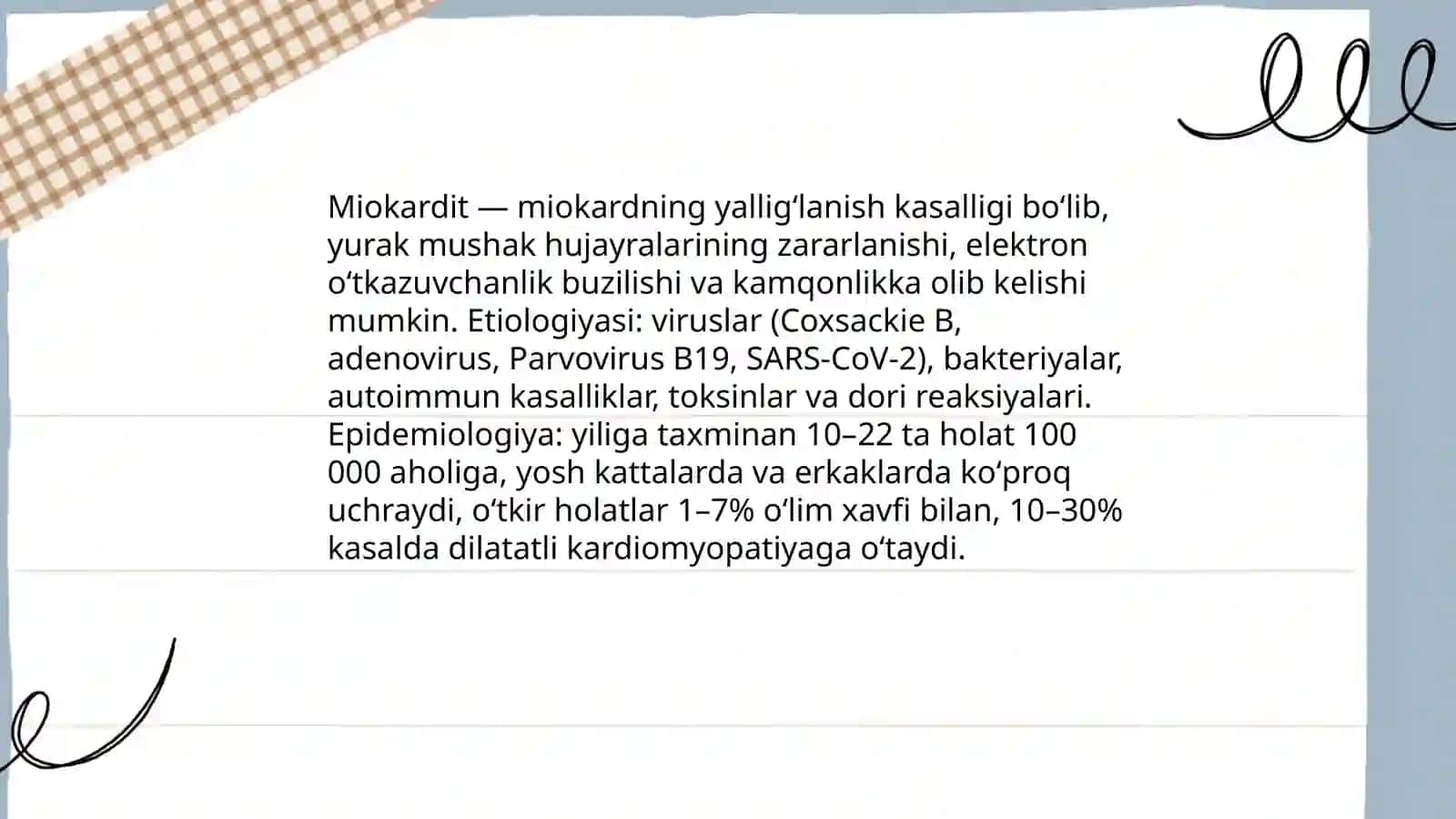 Miokardit va perikarditlar 3